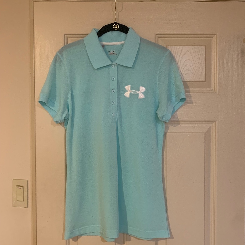 Under Armour Green Polo Top sz L